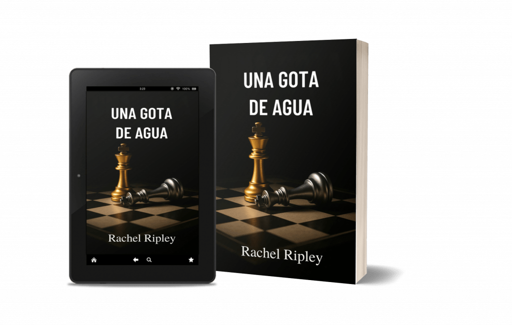 Mock up del thriller Una gota de agua, de Rachel Ripley