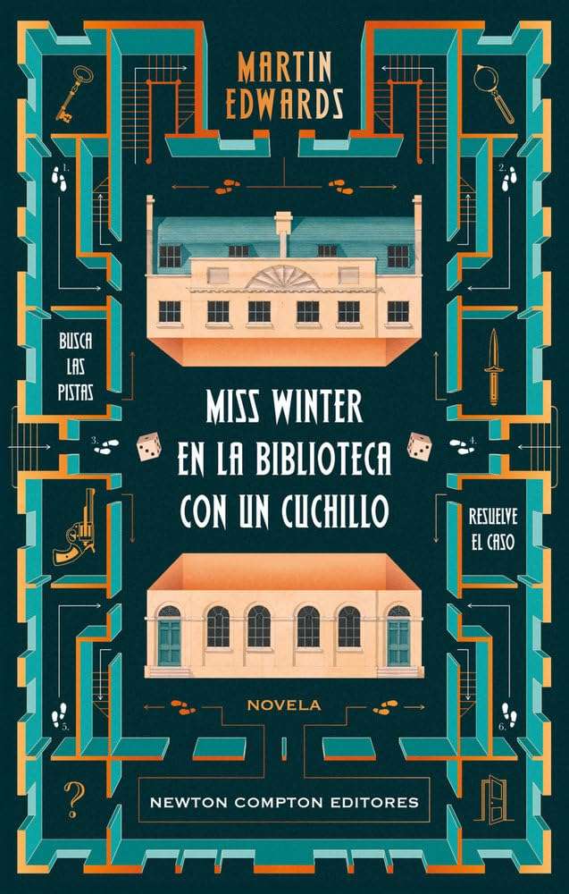 Portada de Miss Winter en la biblioteca con un cuchillo, Martin Edwards. Novela policiaca