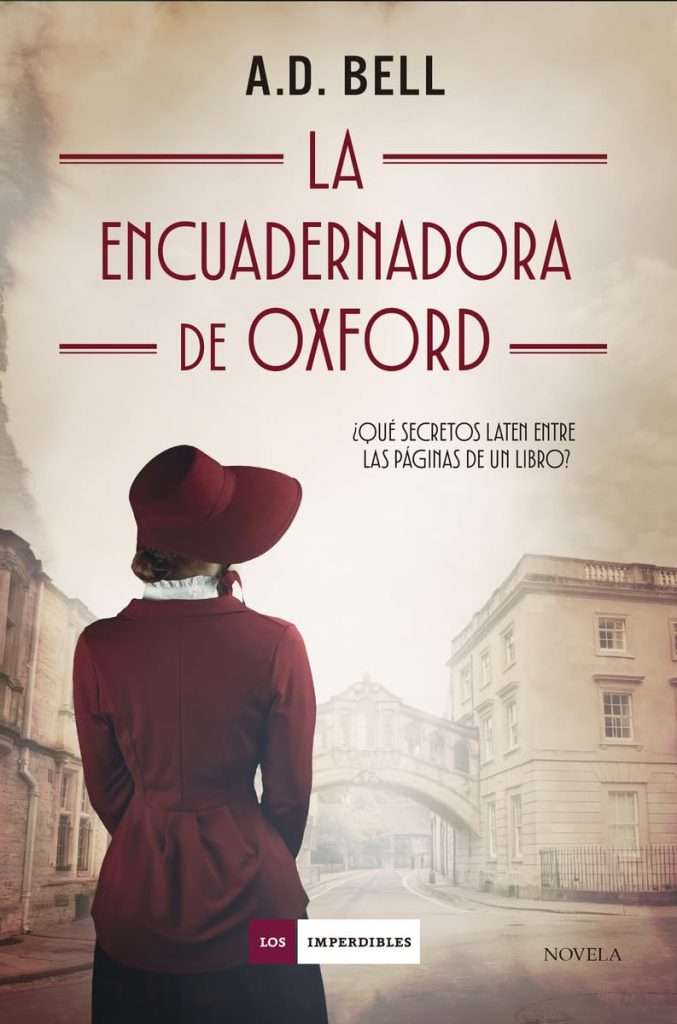 Portada de La encuadernadora de Oxford, A. D. Bell  