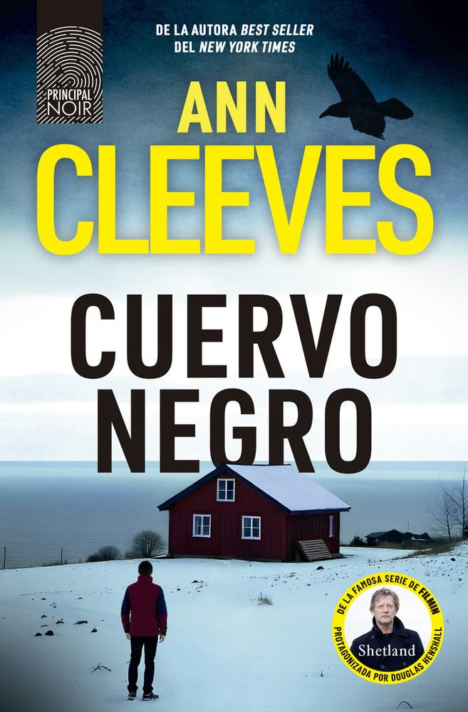 Portada de Cuervo negro, Ann Cleeves. Thriller nórdico