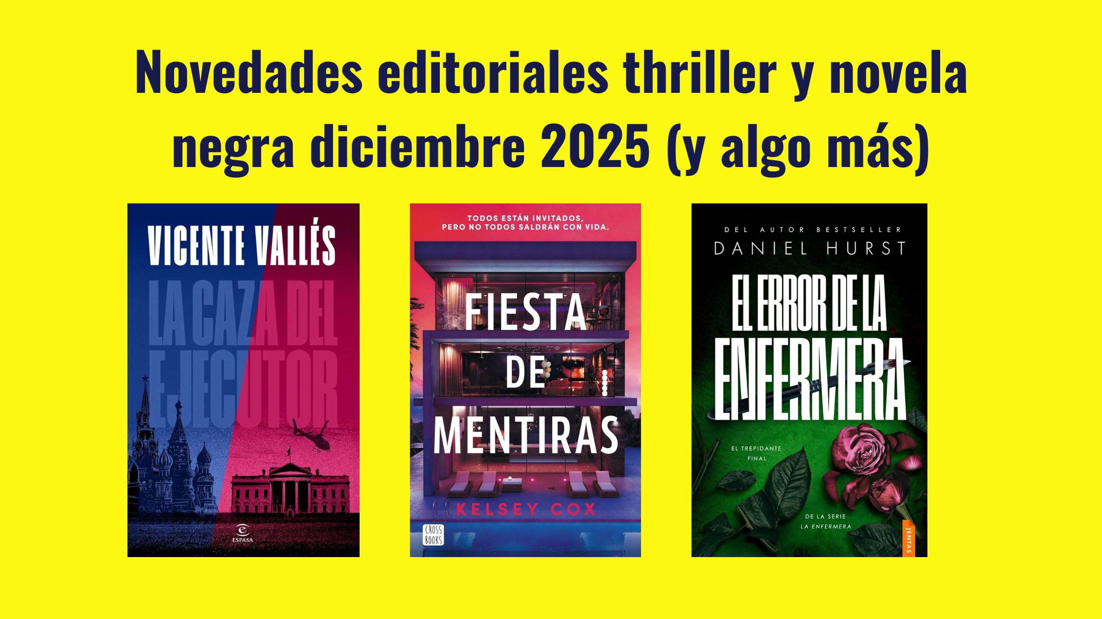 Novedades editoriales thriller y novela negra diciembre 2025