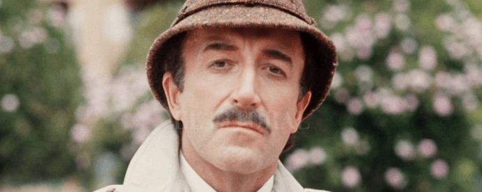 Peter Sellers como el Inspector Clousea en La pantera Rosa, de Blake Edwards