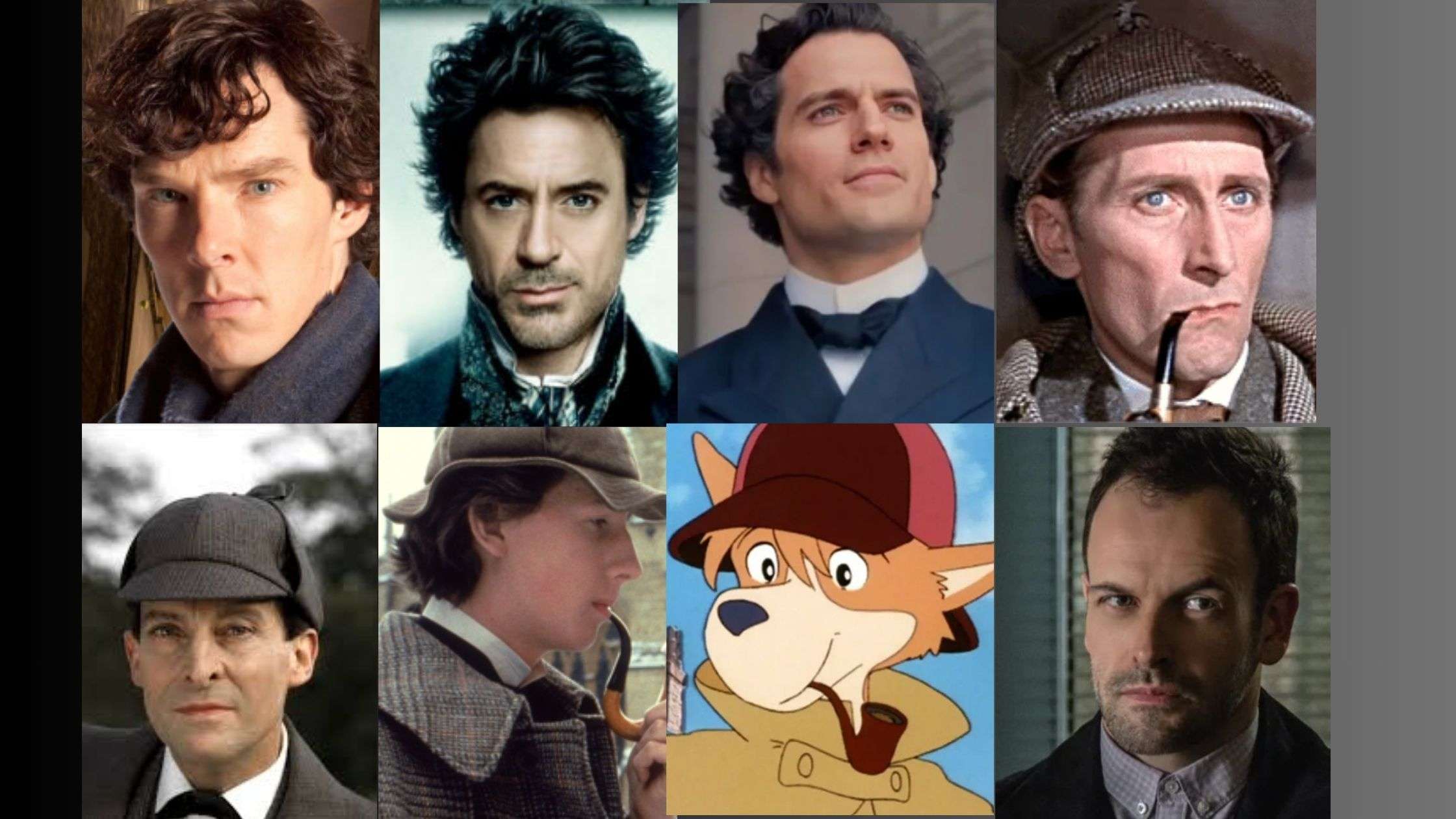 Benedict Cumberbatch, Robert Downey Jr., Henry Cavill, Peter Cushing, Jeremy Bretts, Jonny Lee Miller como Sherlock Holmes