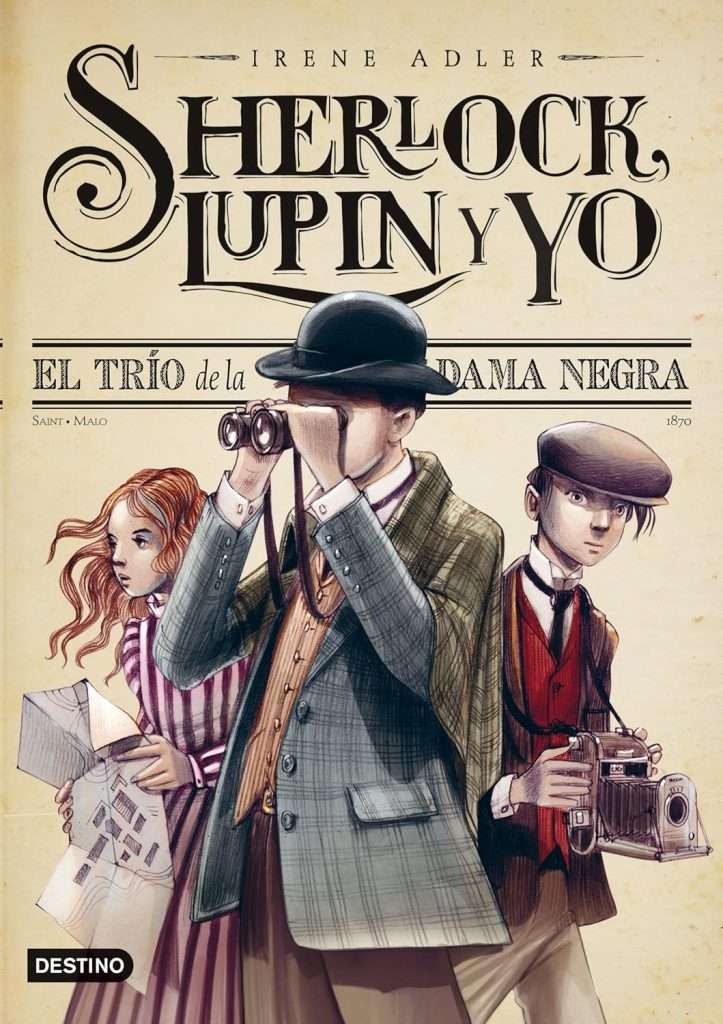 Portada de El trío de la dama negra: Sherlock, Lupin y yo 1 , Irene Adler