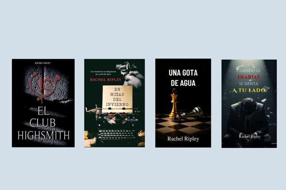 Portadas de las novelas de thriller y domestic noir de Rachel Ripley