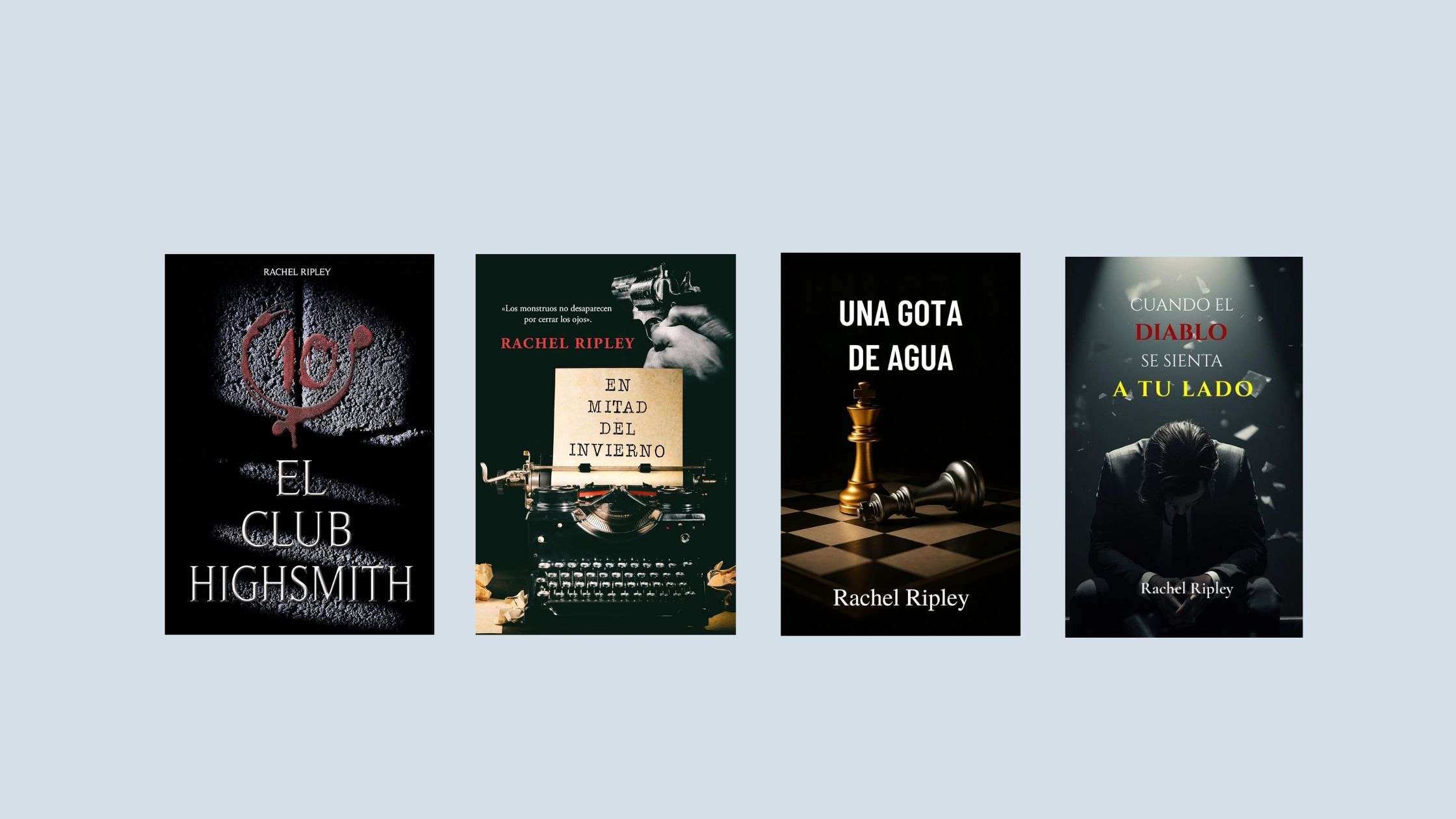 Portadas de las novelas de thriller y domestic noir de Rachel Ripley