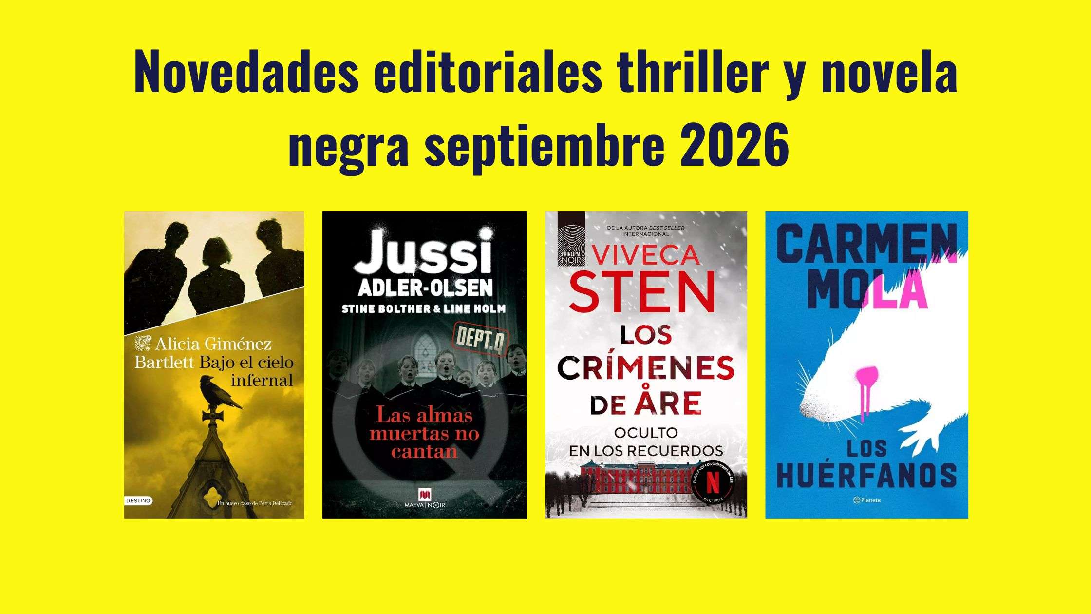 Novedades editoriales thriller y novela negra septiembre 2026
