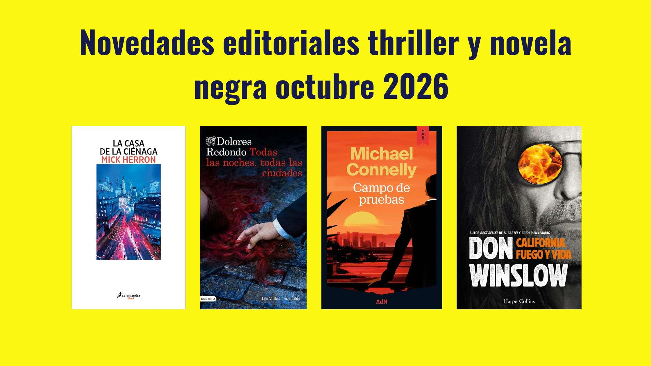 Novedades editoriales thriller y novela negra octubre 2026